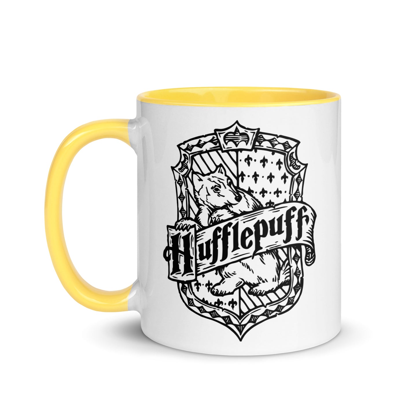 Harry Potter Hogwarts Hufflepuff Crest Colored Mug