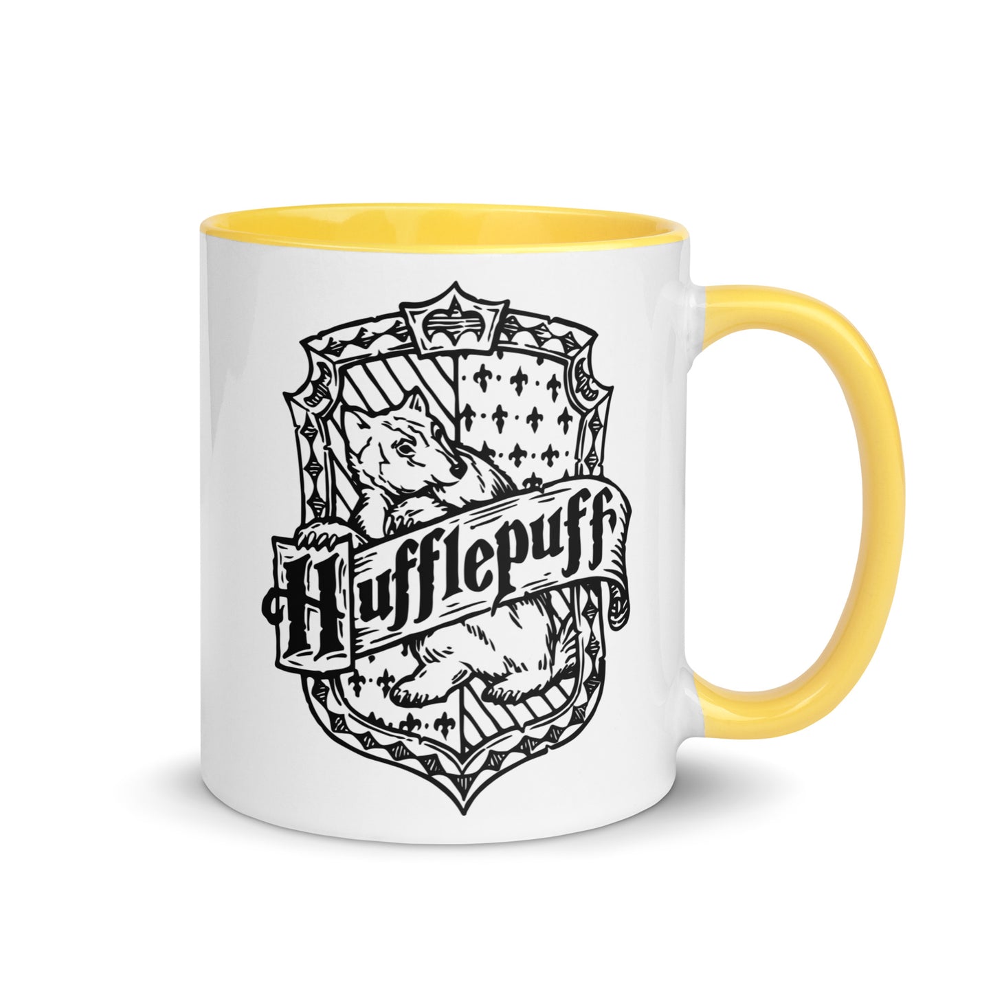 Harry Potter Hogwarts Hufflepuff Crest Colored Mug